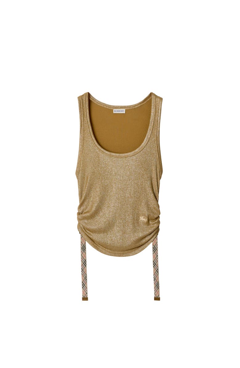 Burberry Festival Viscose Tank Top, Alternate, color, Lignum Brown
