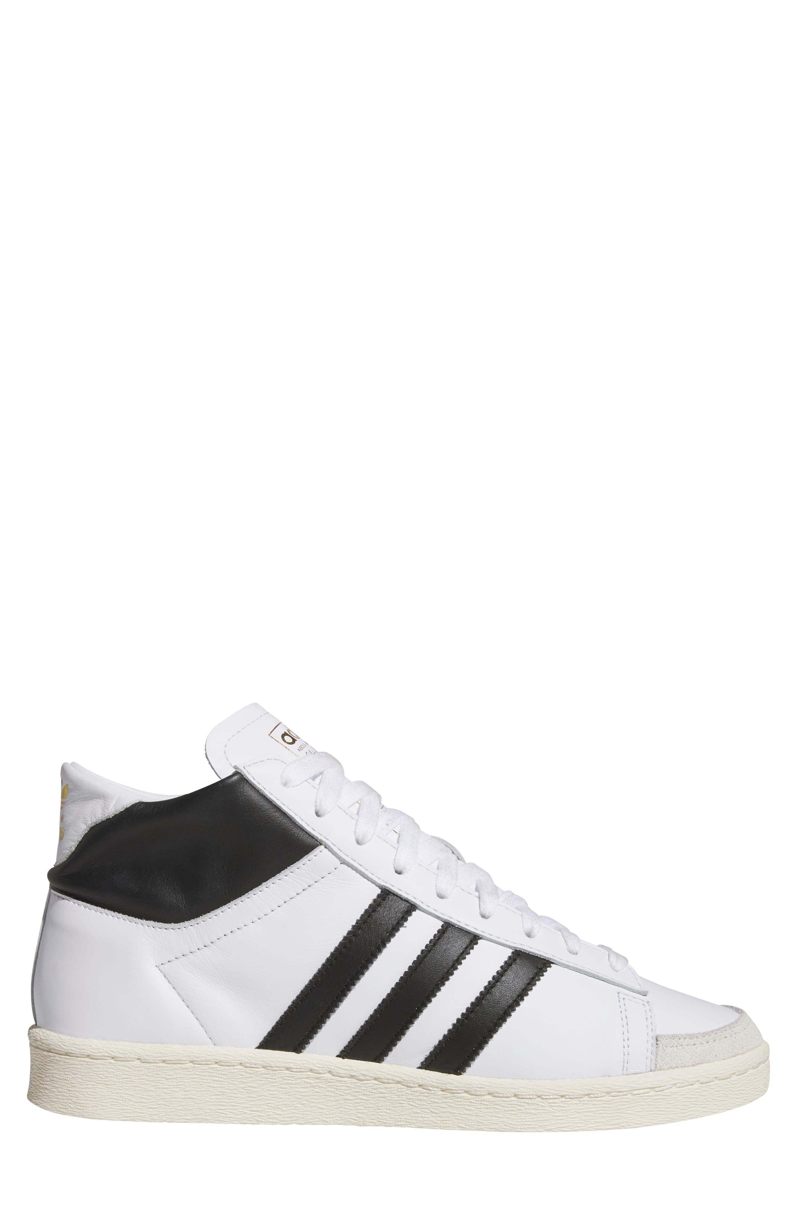 adidas Gender Inclusive Jabbar Hi Basketball Sneaker, Alternate, color, White/ Black/ Off White