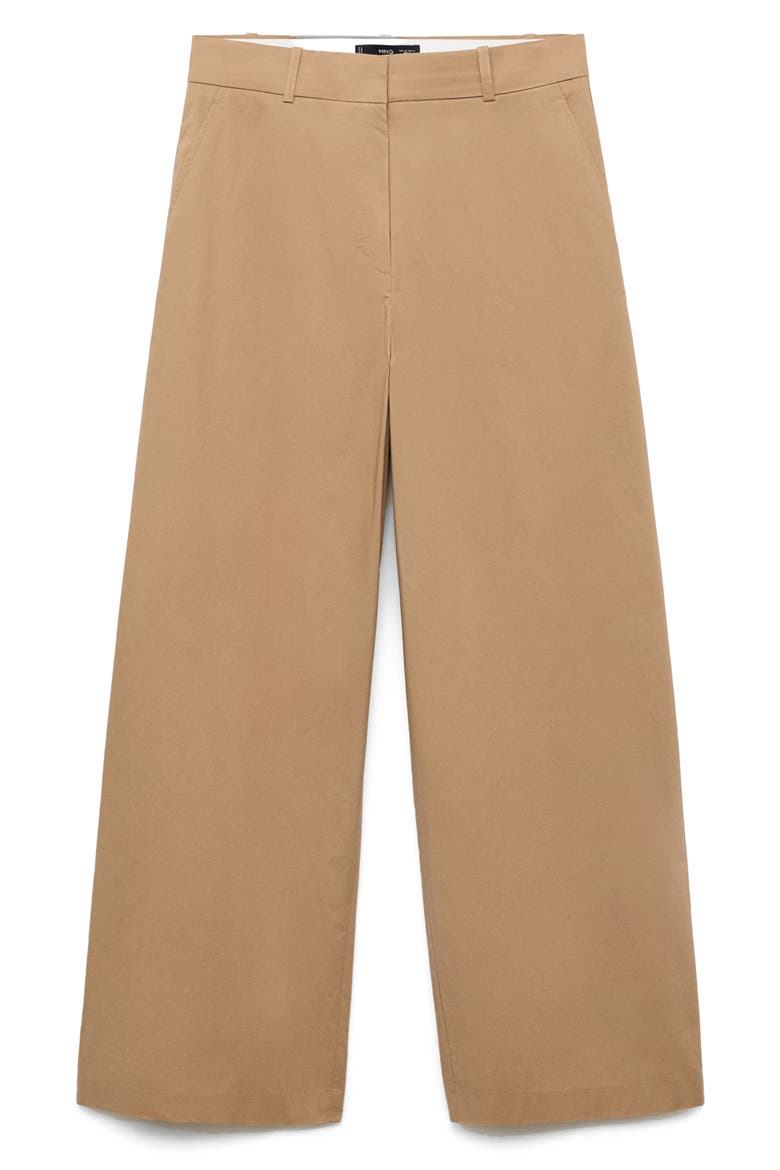 Stretch Cotton Wide Leg Pants, Alternate, color, MEDIUM BROWN