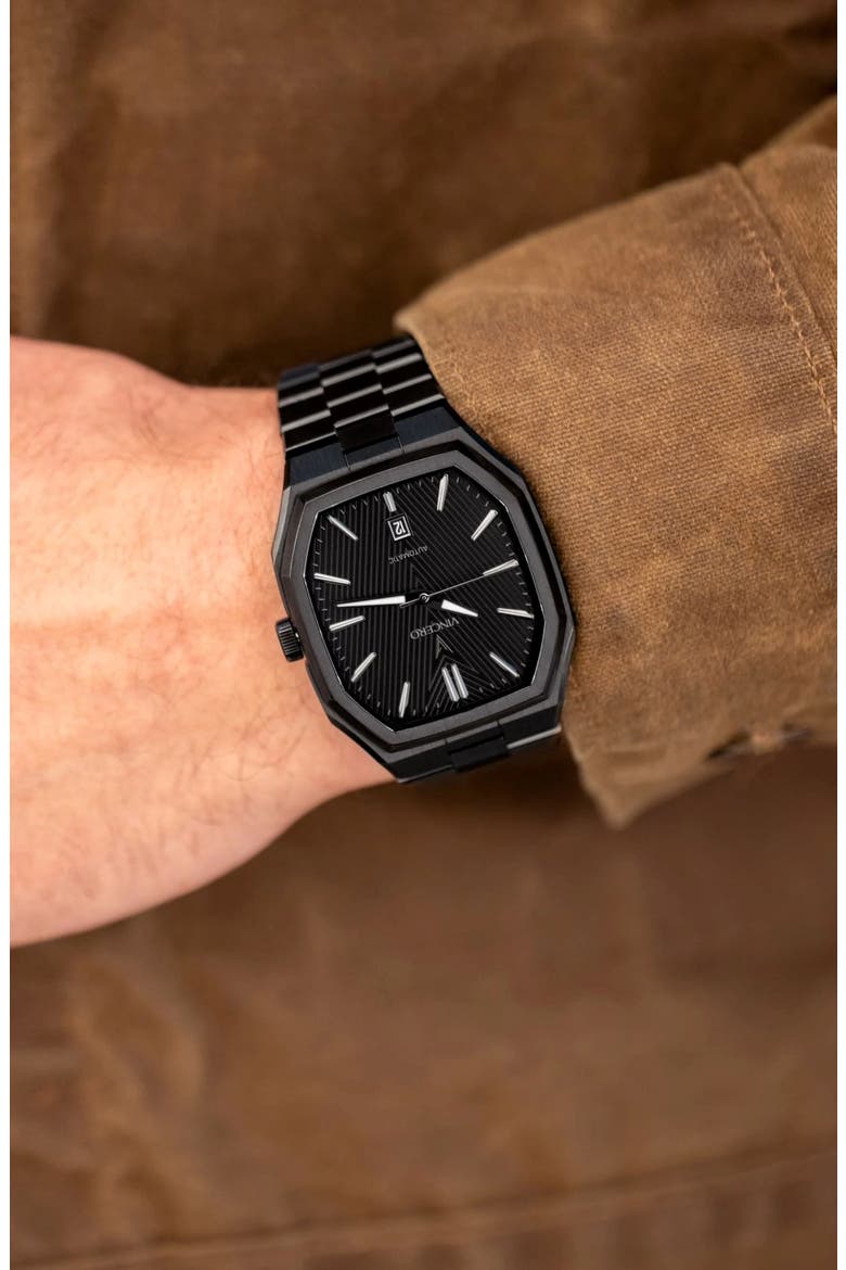 Inception Vertigo Automatic Bracelet Watch, 38mm, Alternate, color, BLACK