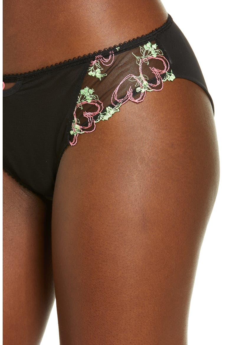 Loveland Embroidered Bikini, Alternate, color, BLACK