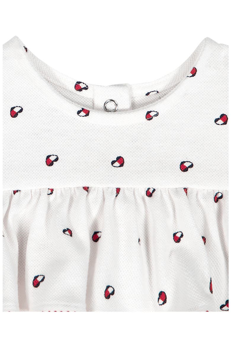 Tommy Heart Logo Bubble Bodysuit & Headband Set, Alternate, color, WHITE