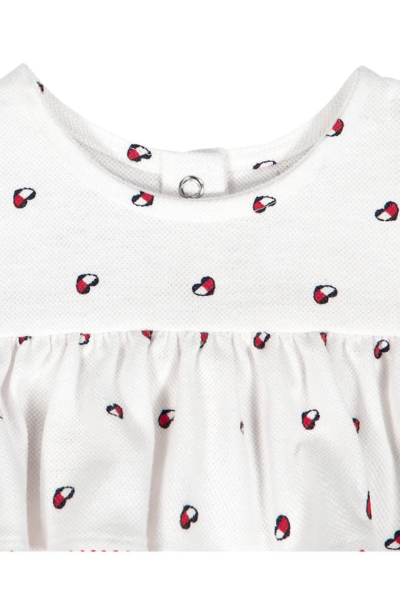 Tommy Hilfiger Tommy Heart Logo Bubble Bodysuit & Headband Set, Alternate, color, White