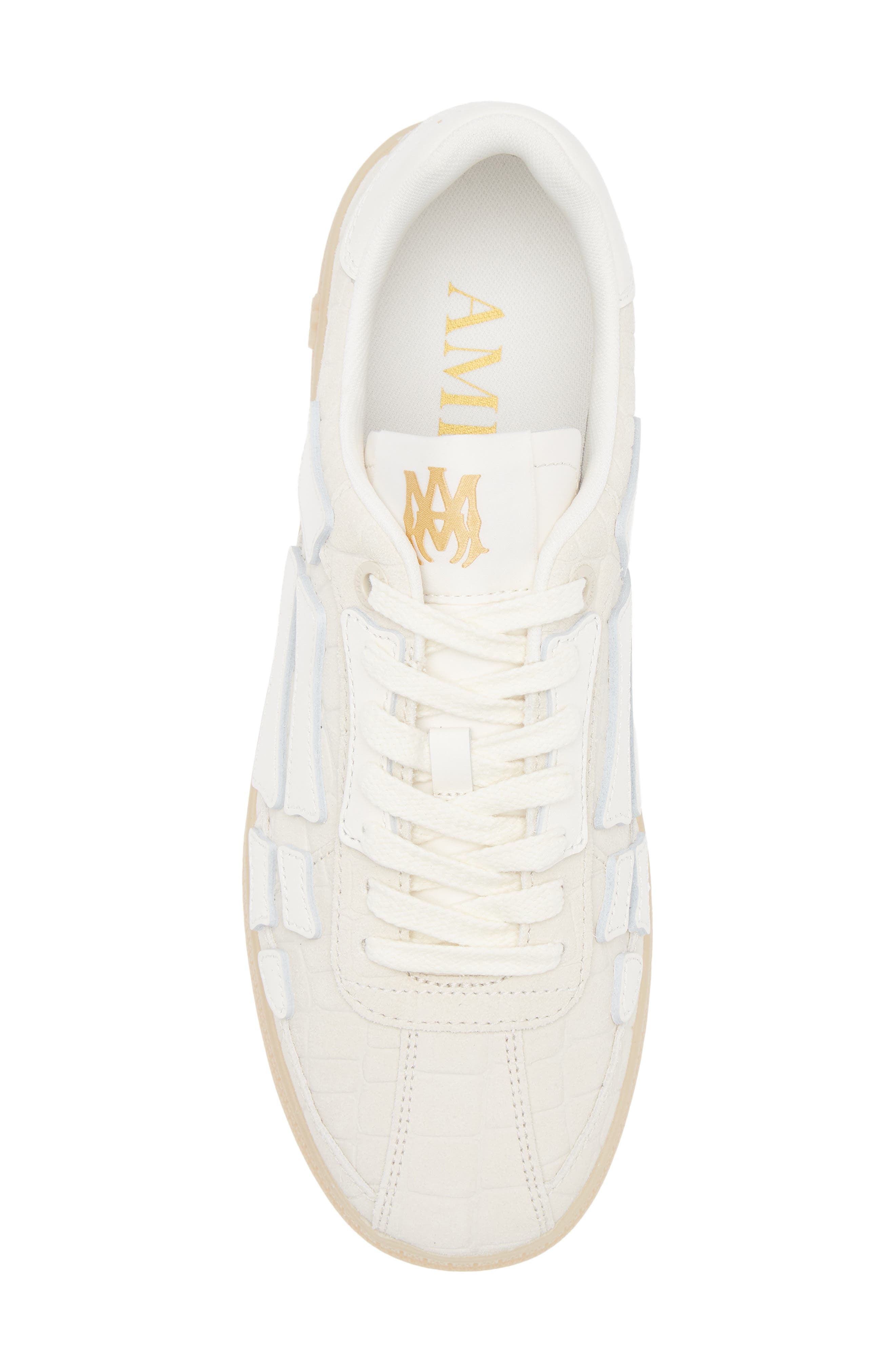 AMIRI Pacific Bones Sneaker, Alternate, color, Alabaster
