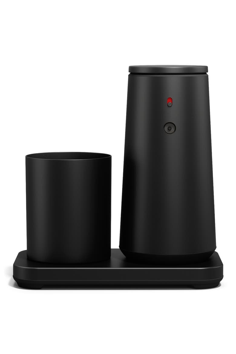 Rechargeable Sensor Pump Foam Soap Dispenser with Caddy Cup, Alternate, color, BLACK