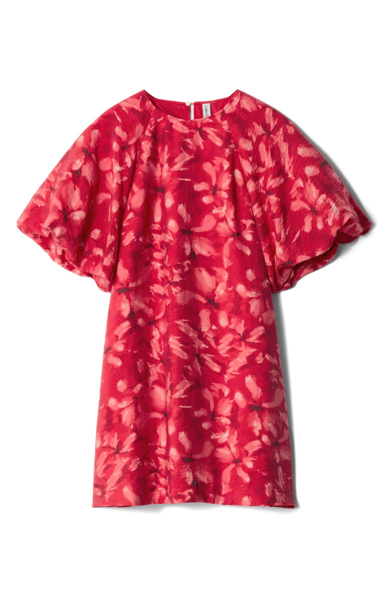 & Other Stories Puff Sleeve Hammered Satin Dress, Alternate, color, 