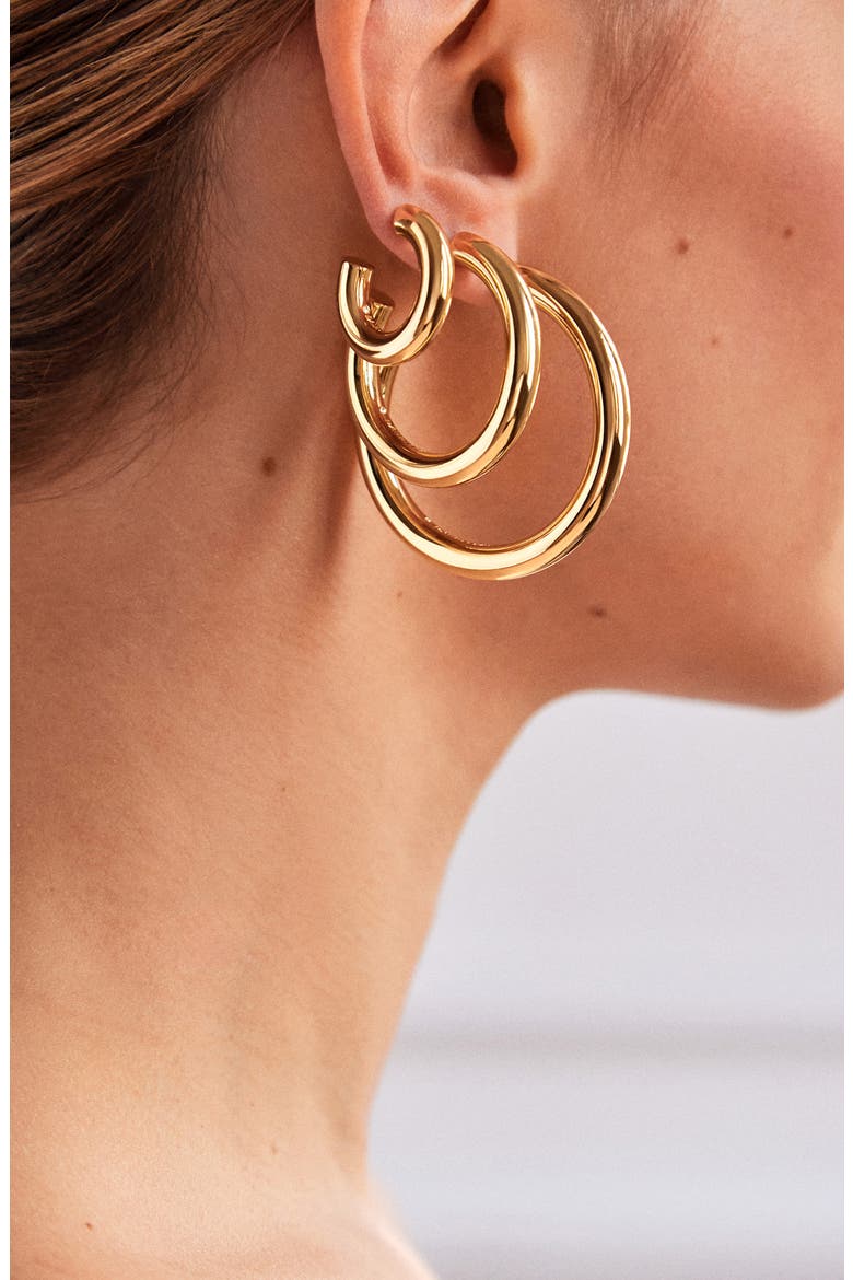 Dalilah Small Hoop Earrings, Alternate, color, GOLD