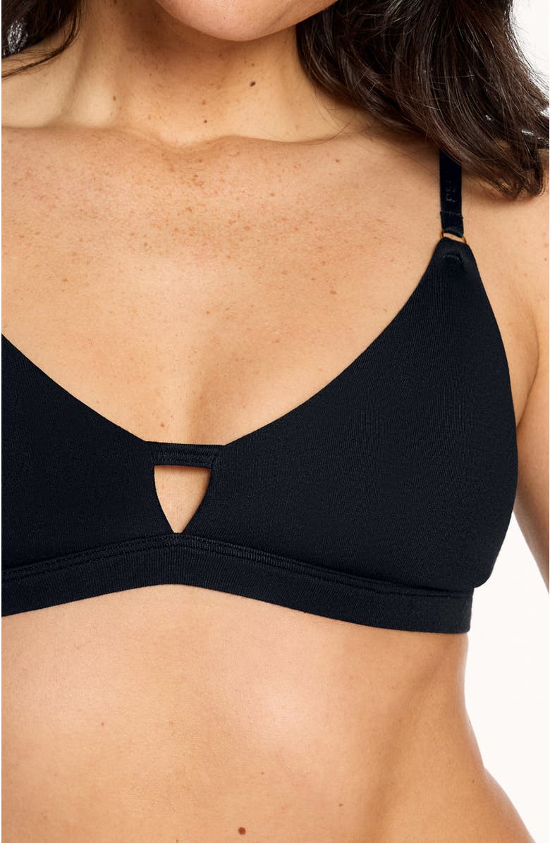 Pepper Supima Cotton Wirefree Bra, Alternate, color, Black