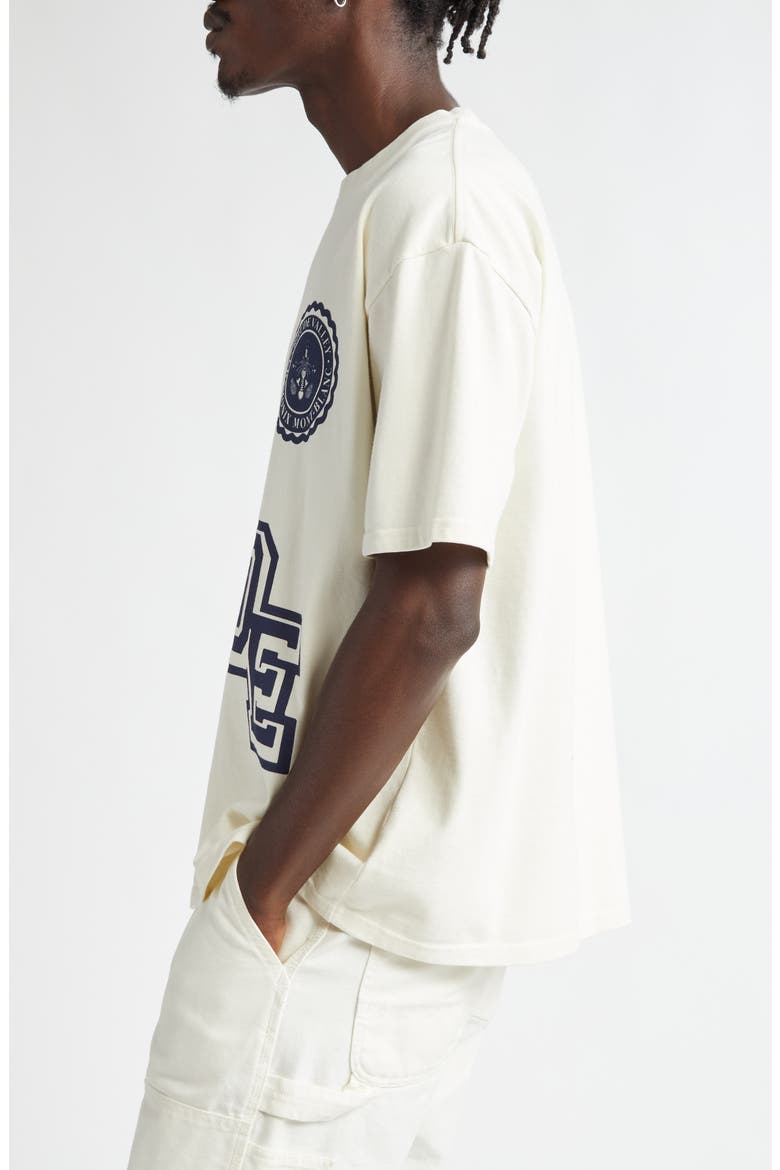 Collegiate Crest Graphic T-Shirt, Alternate, color, VINTAGE WHITE