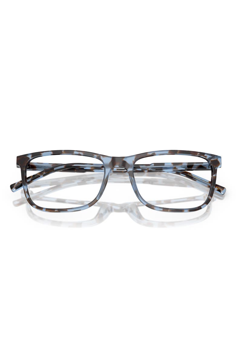Dolce&Gabbana 53mm Rectangular Optical Glasses, Alternate, color, Havana Blue / Demo Lens