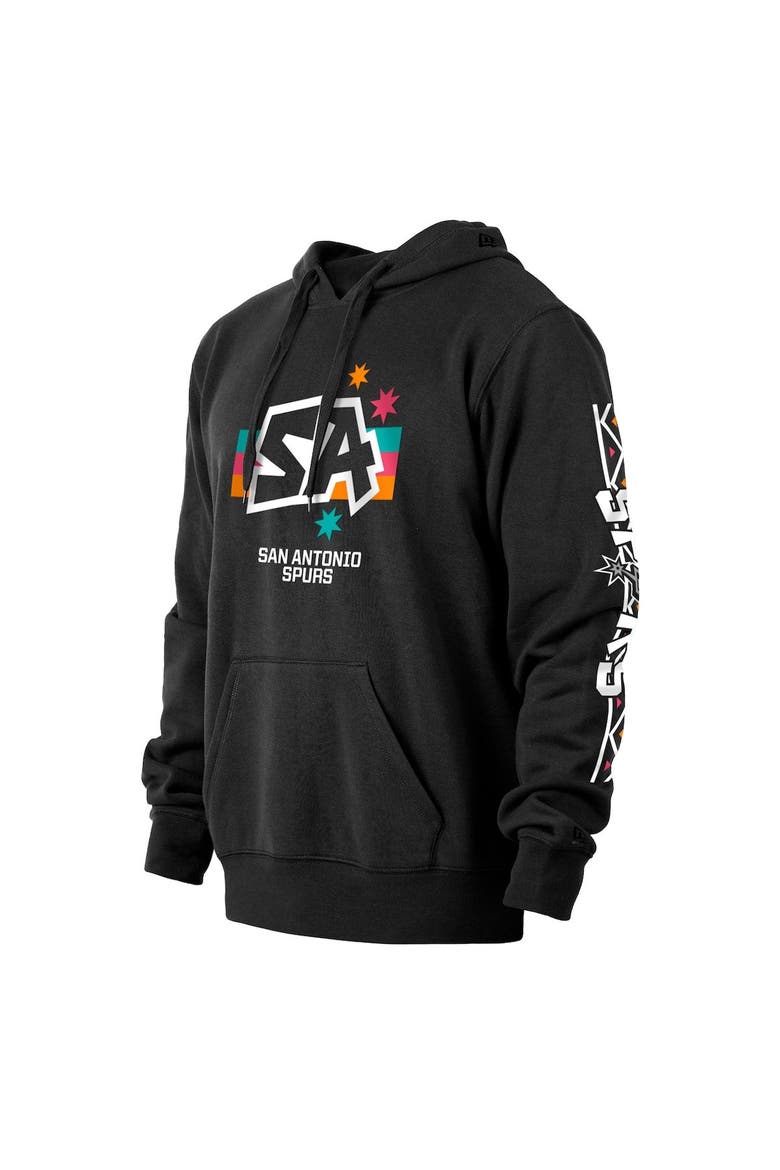 Men's New Era Black San Antonio Spurs 2022/23 City Edition Big & Tall Pullover Hoodie, Alternate, color, Black