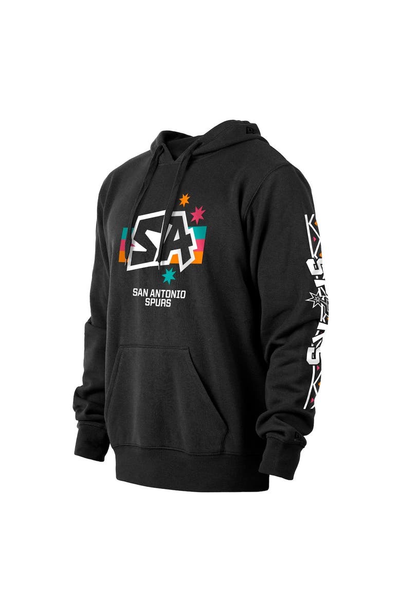 New Era Men's New Era Black San Antonio Spurs 2022/23 City Edition Big & Tall Pullover Hoodie, Alternate, color, 
