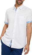 Tommy Bahama San Lucio Valega Happy Hour IslandZone® Short Sleeve Cotton Blend Button-Up Shirt