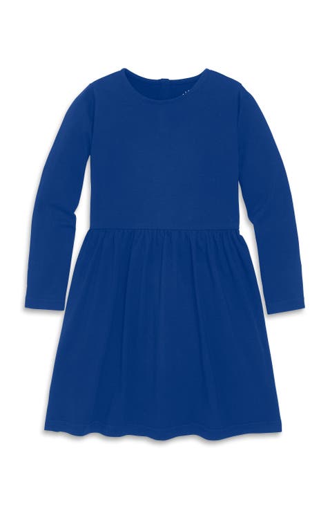 Kids Long Sleeve Perfect Pocket Dress (Toddler, Little Kid & Big Kid)