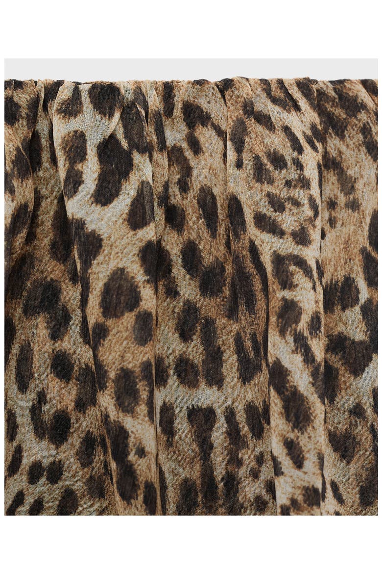 Leopard Print Strapless Top, Alternate, color, BROWN