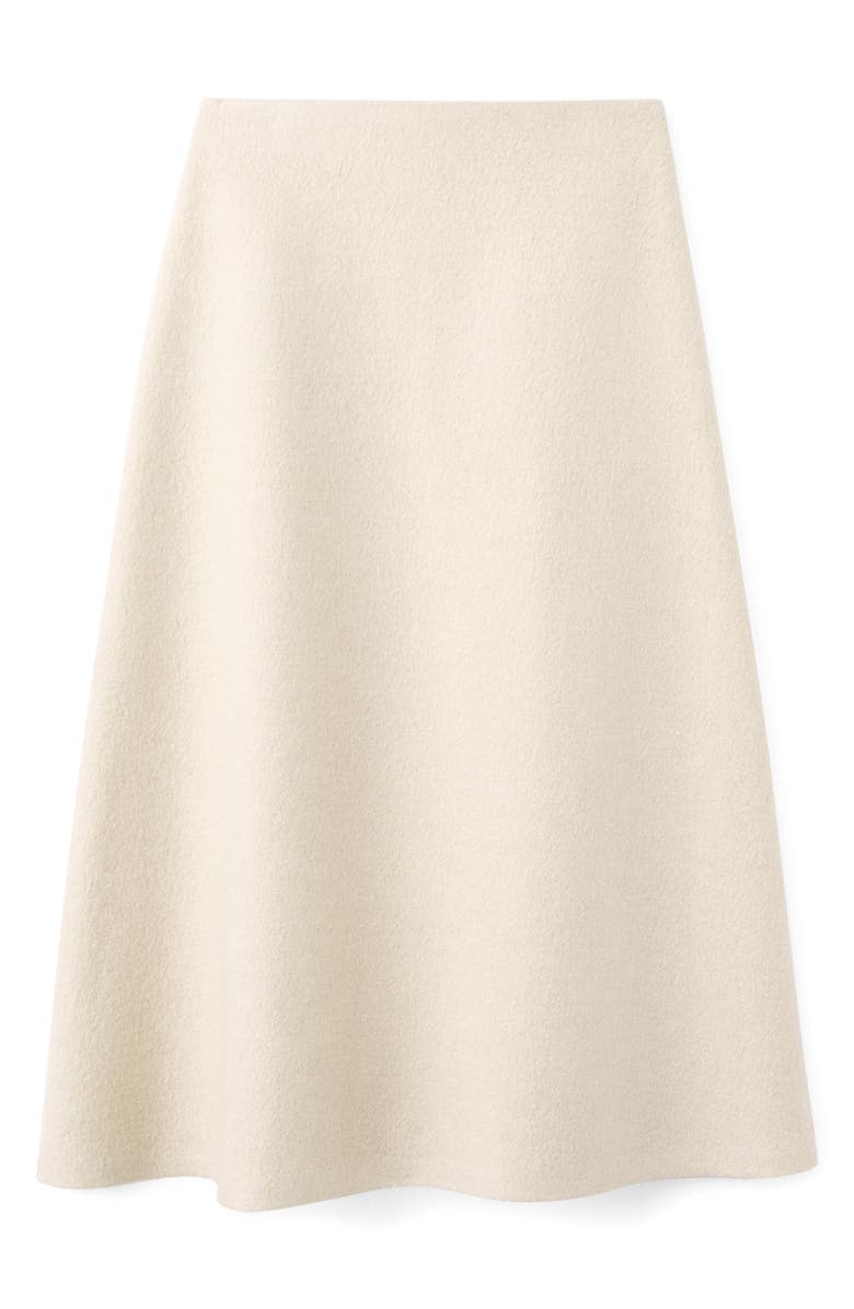 MANGO Penny A-Line Wool Blend Midi Skirt, Main, color, Beige