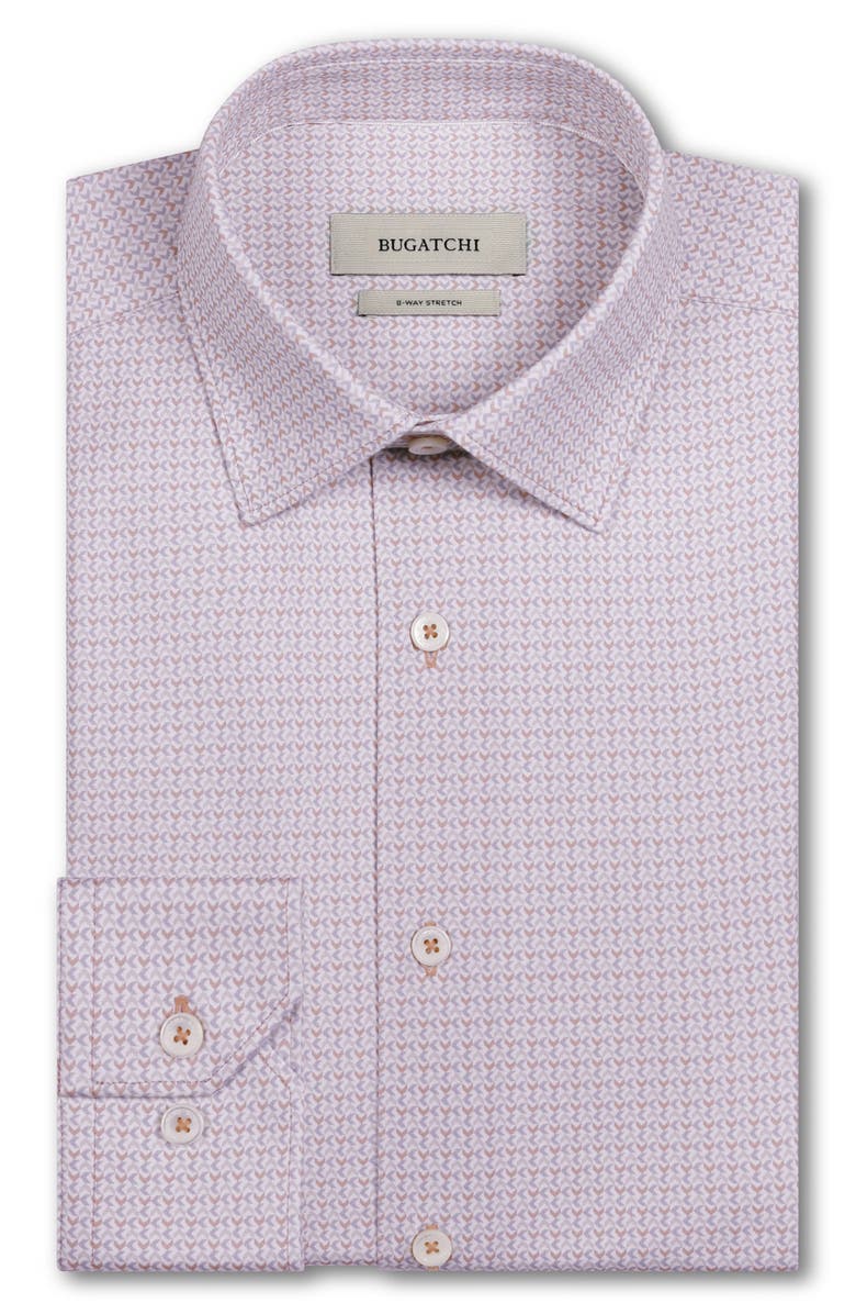 Bugatchi James OoohCotton<sup>®</sup> Geo Print Button-Up Shirt, Alternate, color, Cinnamon