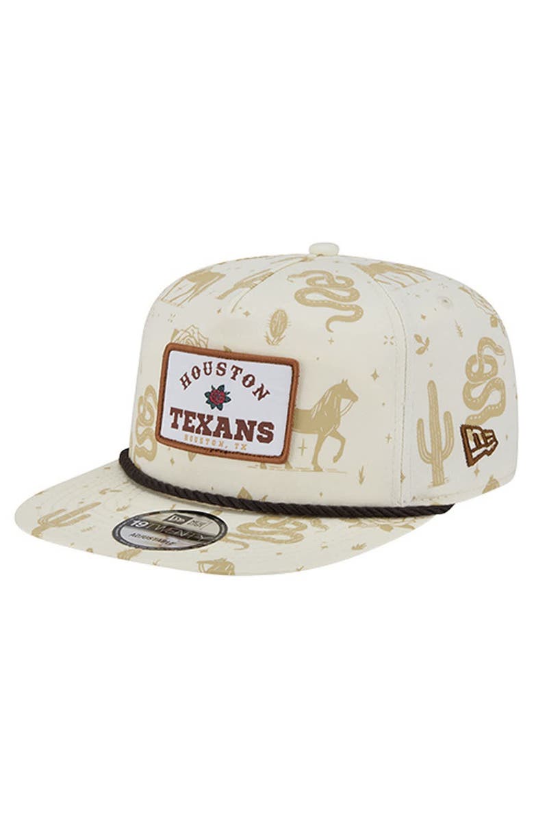 New Era Men's New Era  Cream Houston Texans Desert Rose 19TWENTY Adjustable Hat, Main, color, Cream