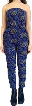 KAHINDO Conakry Jacquard Strapless Jumpsuit