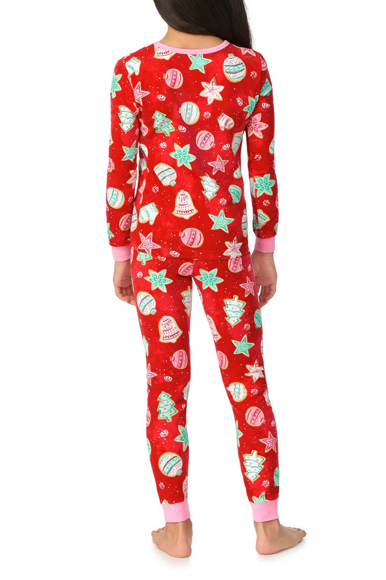 Kids' Festive Print Fitted Two-Piece Pajamas, Alternate, color, SUGAR COOKIES