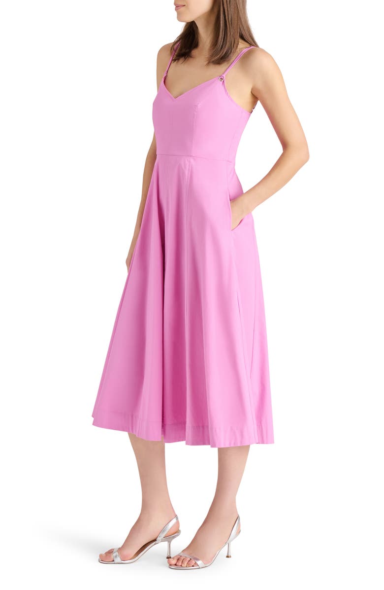 Steve Madden Harley Fit & Flare Midi Dress, Alternate, color, Crocus