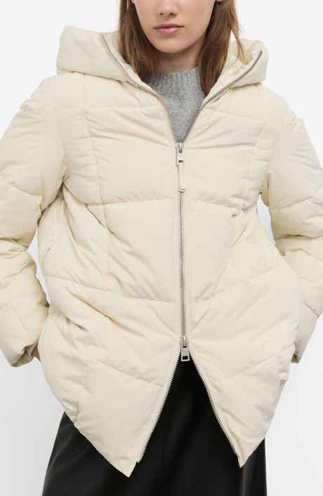 MANGO Quilted Hooded Puffer Coat
