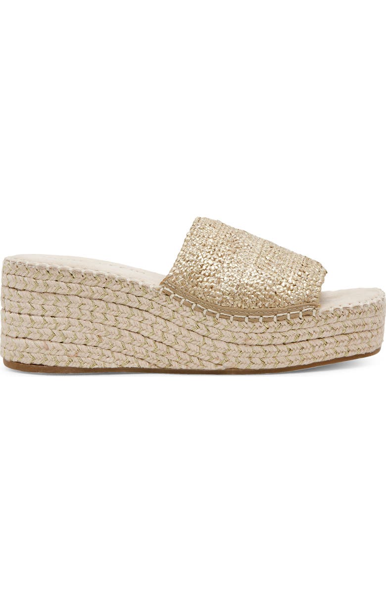 Anne Klein Cruz Platform Wedge Sandal, Alternate, color, Light Gold