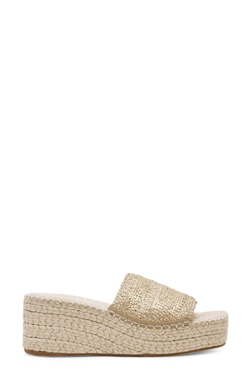 Anne Klein Cruz Platform Wedge Sandal In Light Gold