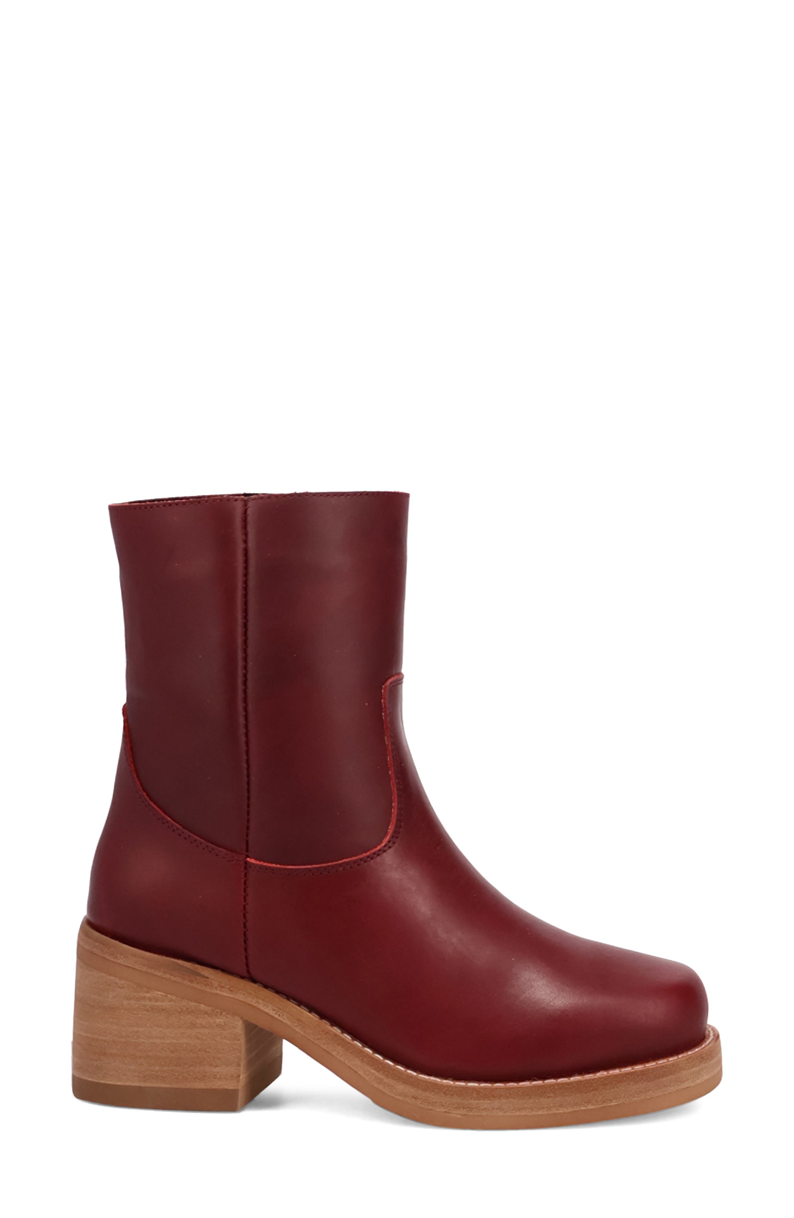 Roxy Bootie, Alternate, color, MERLOT