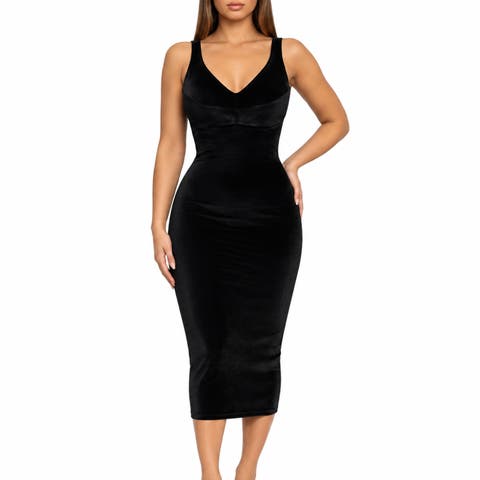 X Yahaira Velvet Dress Shaper With Triple Tummy Layer