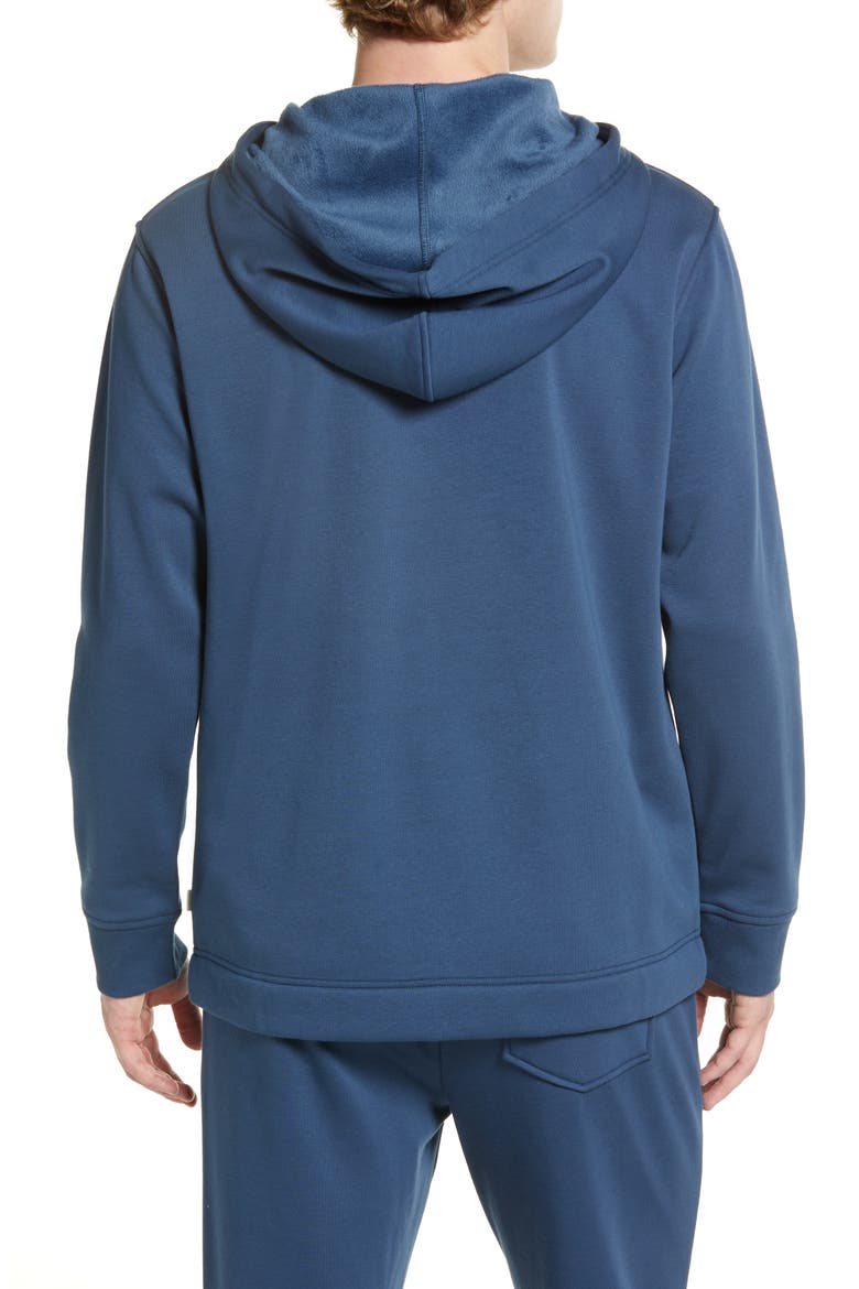 Branden Stretch Cotton Fleece Lounge Hoodie, Alternate, color, NORTHERN BLUE