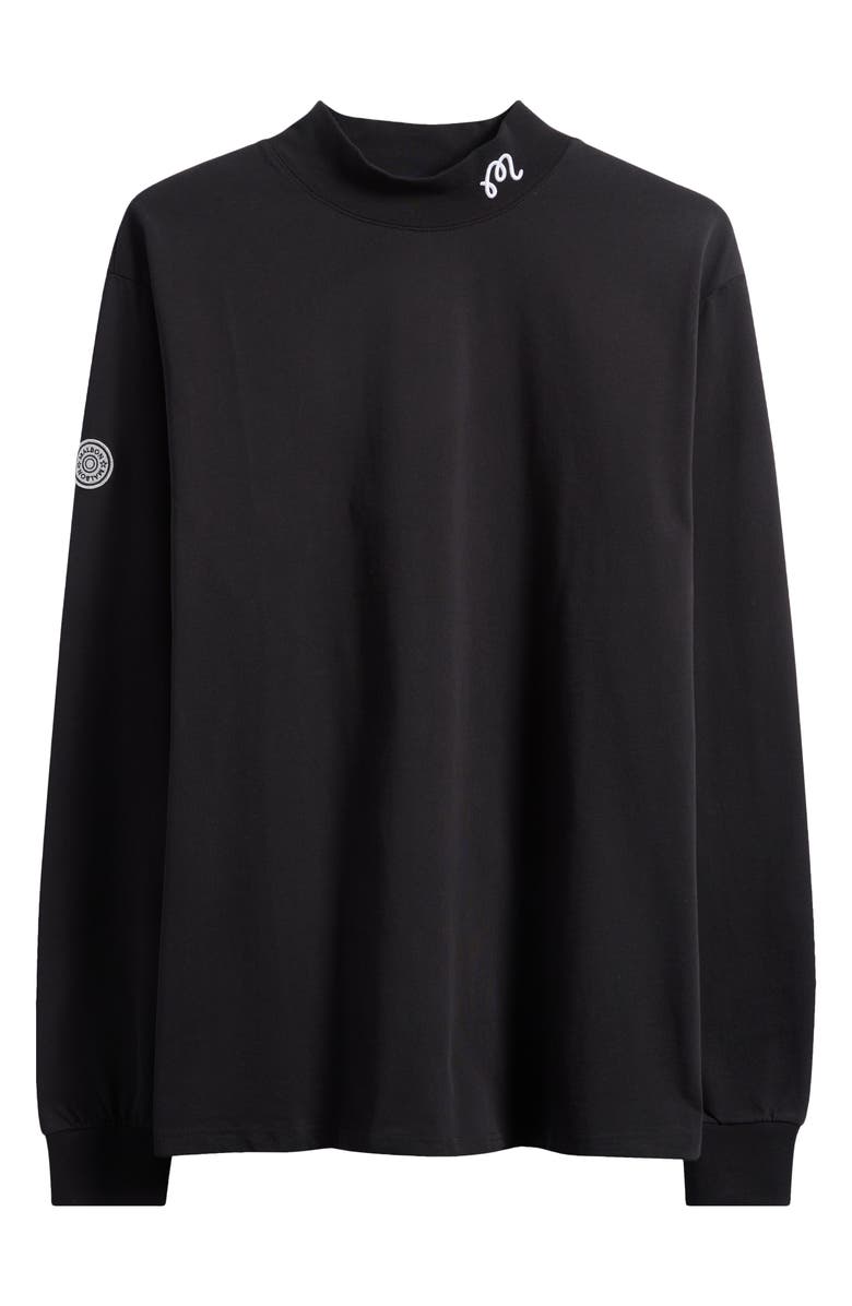 Malbon Golf Upland Mock Neck Sweatshirt, Alternate, color, Black