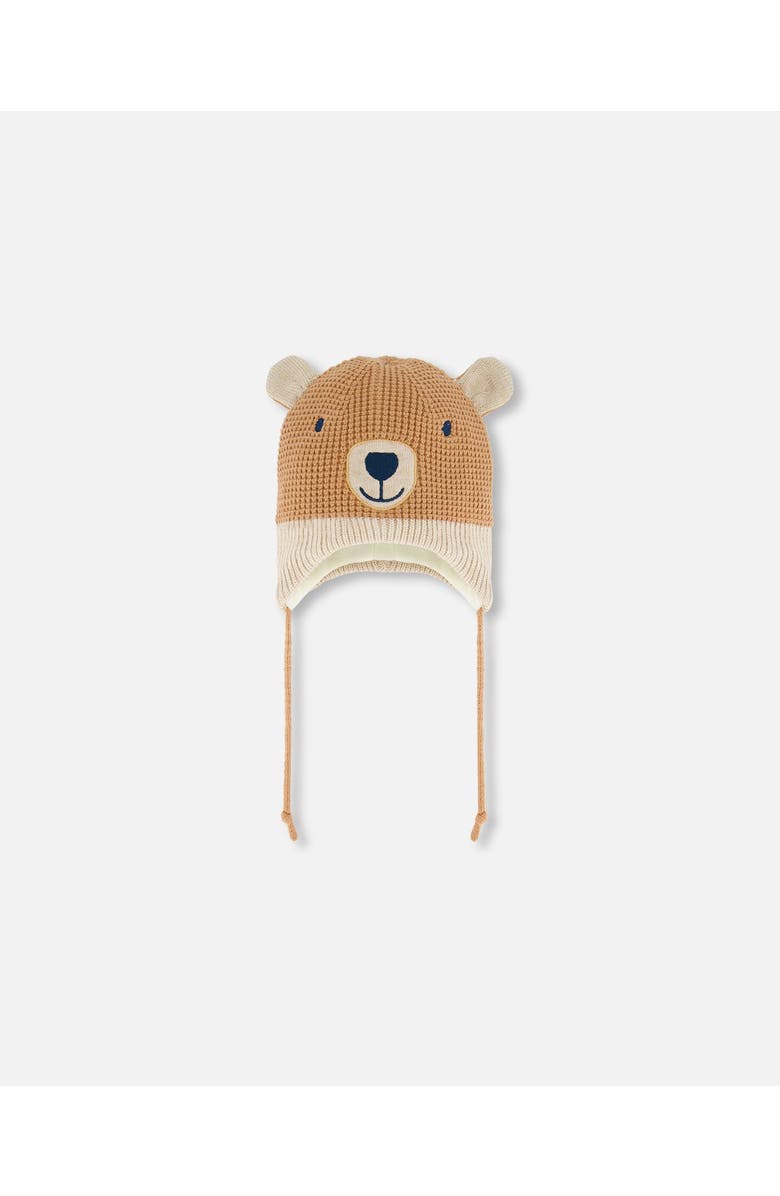 Deux par Deux Baby Unisex Peruvian Knit Hat Gold Brown, Main, color,
