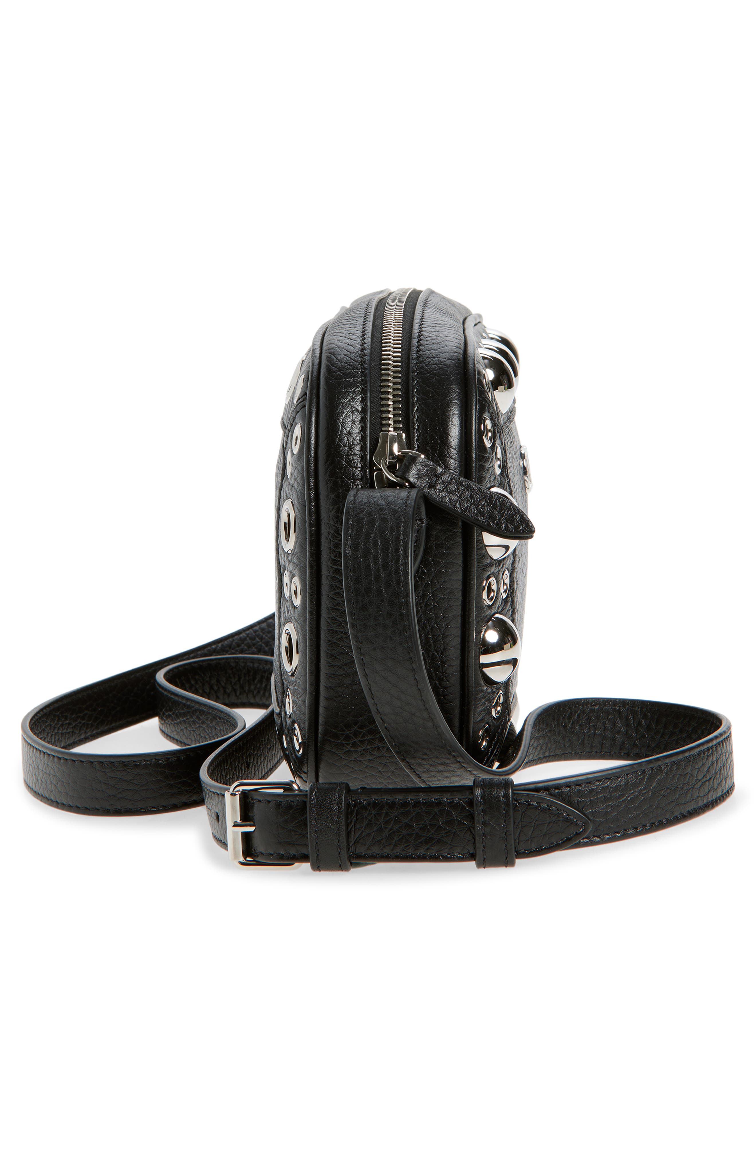 Valentino Garavani Nellcôte Studded Leather Crossbody Bag, Alternate, color, 