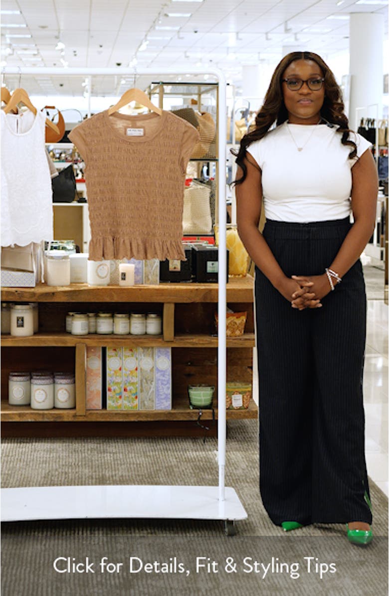 Sylvie Cap Sleeve Smocked Top, sales video thumbnail