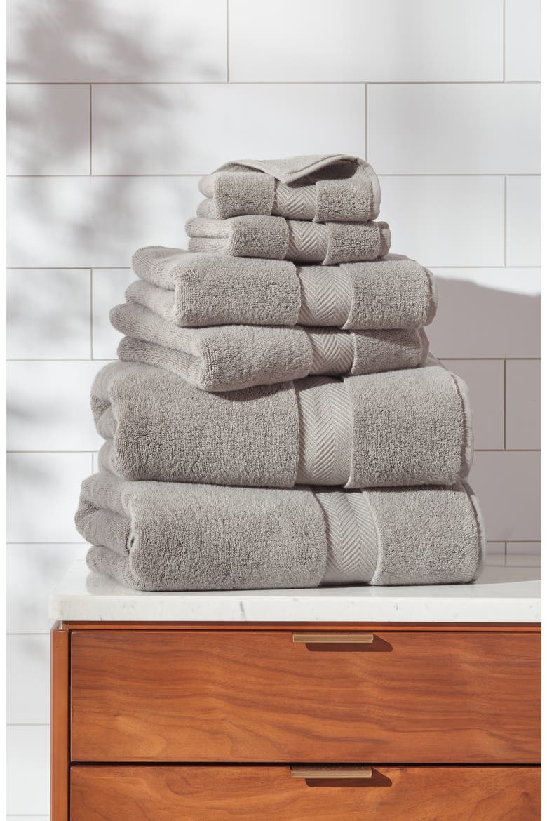 Organic Hydrocotton Hand Towel, Alternate, color, GREY GRIFFIN