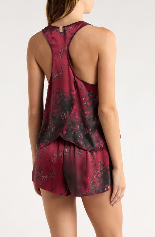 Lunya X Putnam Designs Washable Silk Short Pajamas In Burgundy