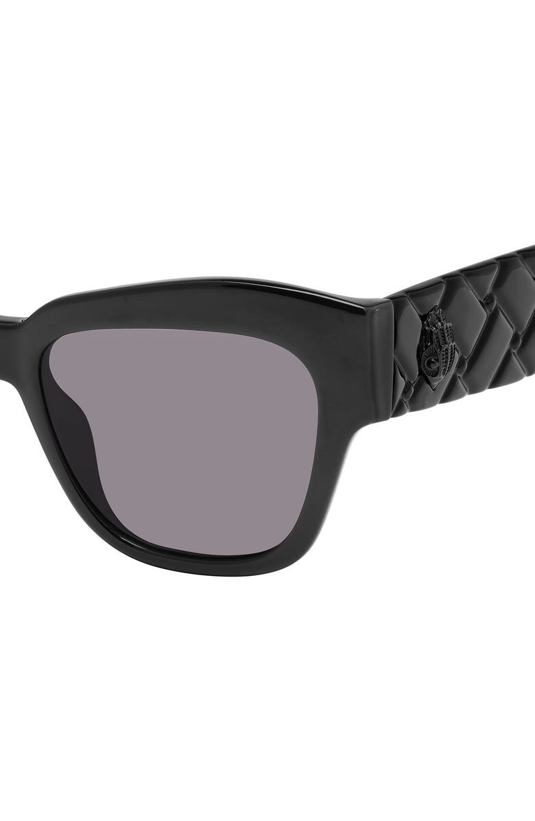 Kurt Geiger London 53mm Cat Eye Sunglasses, Alternate, color, Black/ Smoke