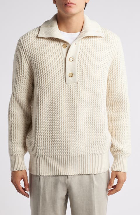 Exmaimo Half Button Virgin Wool Sweater
