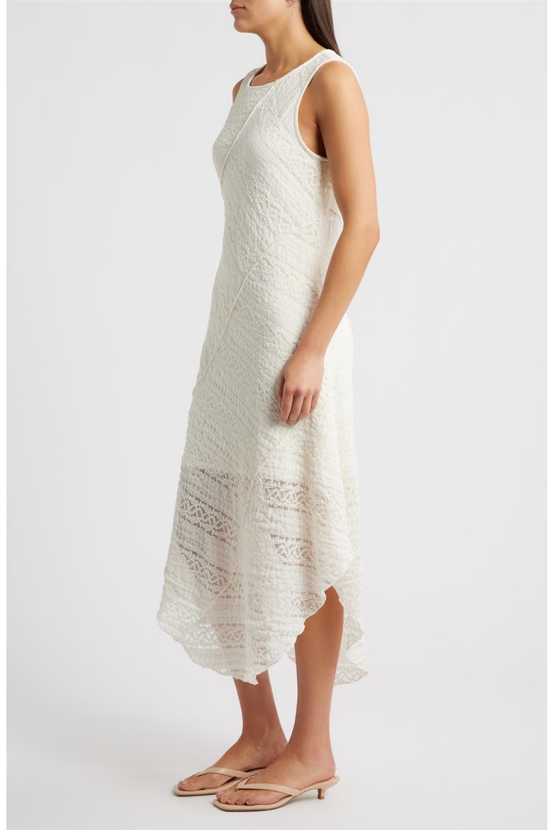 Ribbon Lace Sleeveless Maxi Dress, Alternate, color, GARDENIA