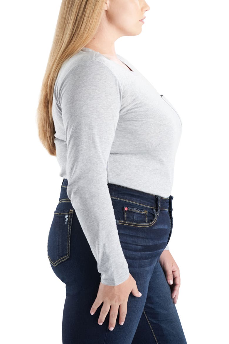 Crewneck Long Sleeve Pocket T-Shirt, Alternate, color, HEATHER GREY