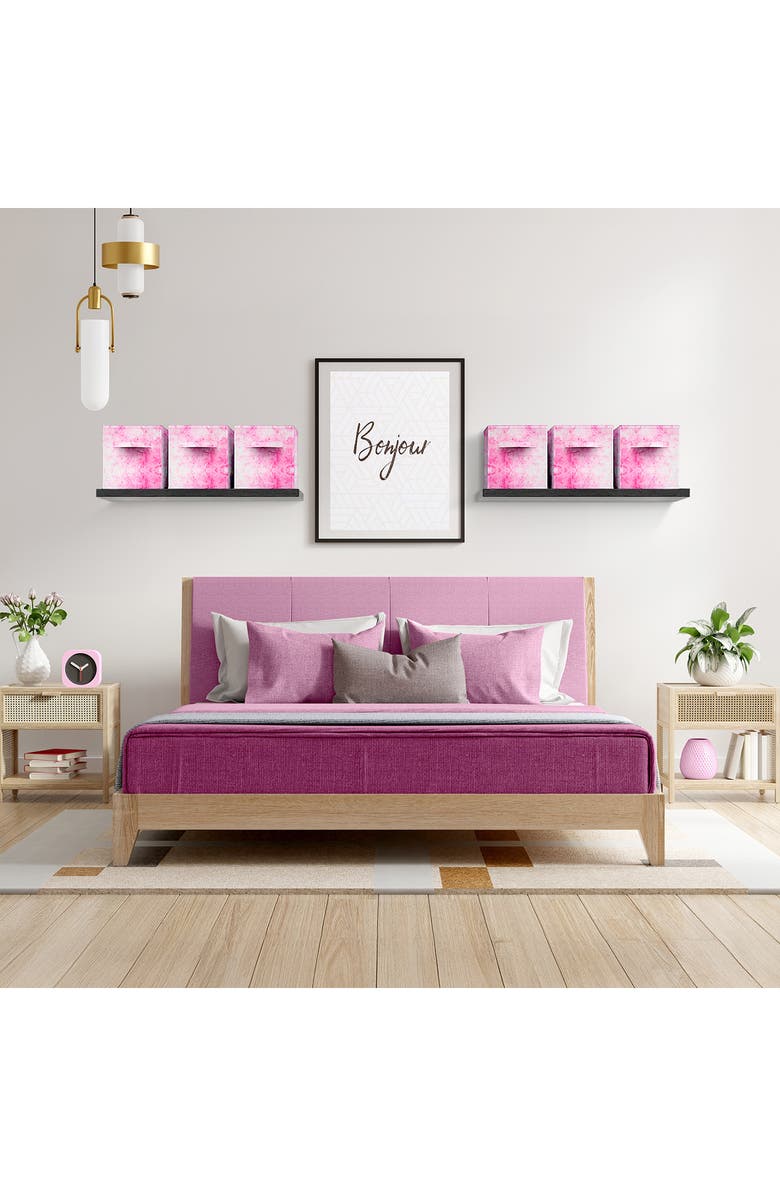 SORBUS 6-Pack Collapsible Storage Bins, Alternate, color, Tie- Dye Pink