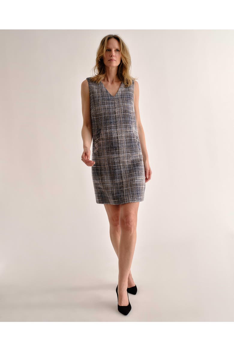 Harlow Tweed Mini Shift Dress, Alternate, color, Sheridan Tweed