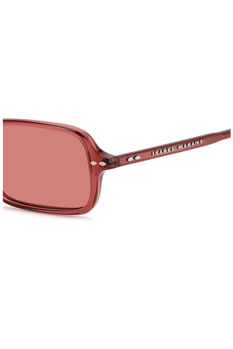52mm Rectangular Sunglasses, Alternate, color, RED/ PINK