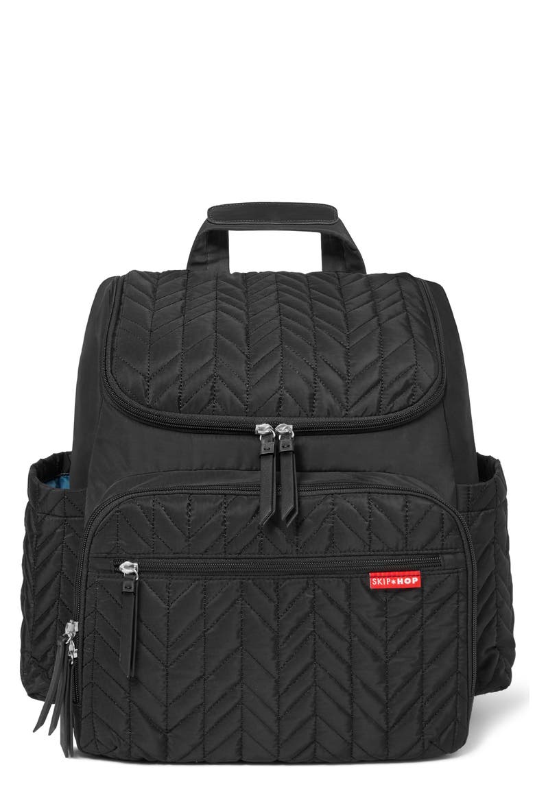'Forma' Diaper Backpack, Main, color, JET BLACK