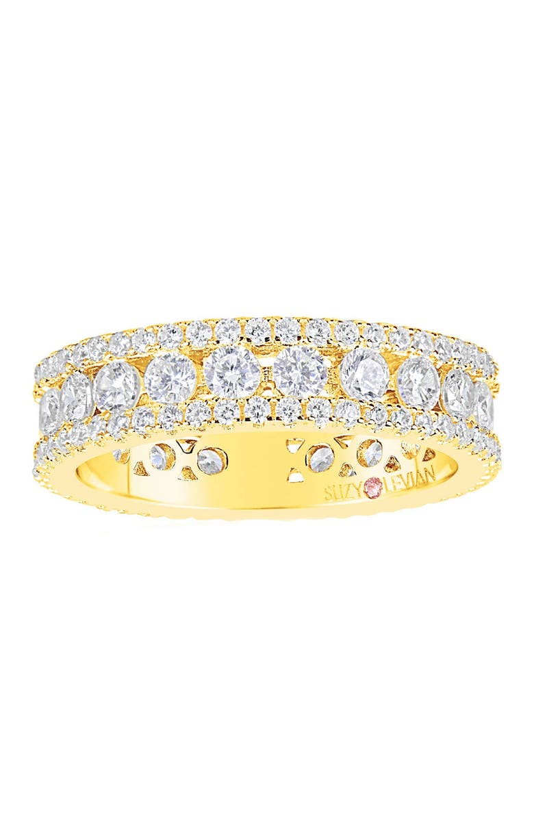 SUZY LEVIAN 14K Gold CZ Modern Eternity Band, Main, color, Yellow