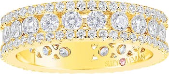 14K Gold CZ Modern Eternity Band