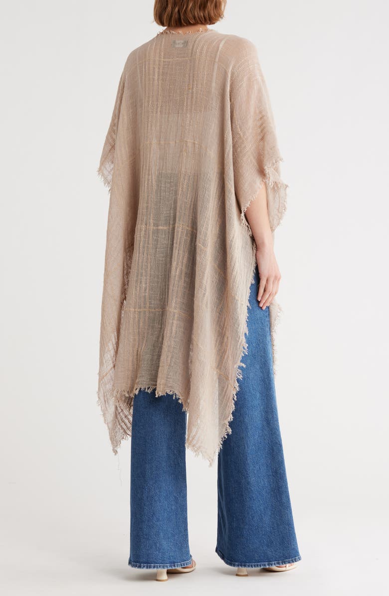 BCBG Textured Weave Open Front Duster, Alternate, color, Neutral