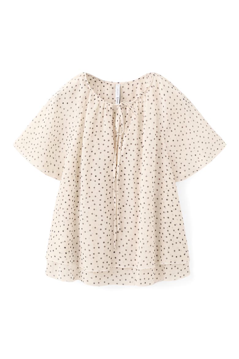 Polka Dot Woven Shirt, Alternate, color, OFF WHITE