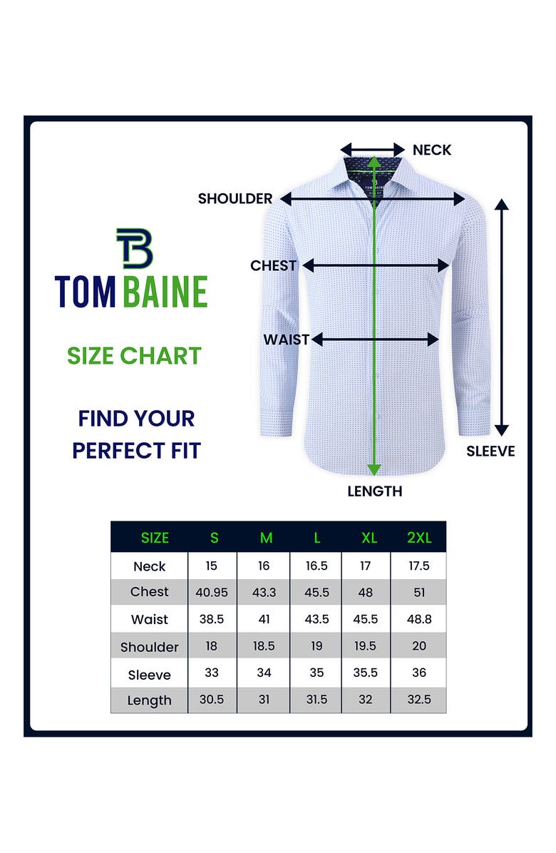 TOM BAINE Regular Fit Performance Stretch Long Sleeve Button Front Shirt, Alternate, color, White/Red